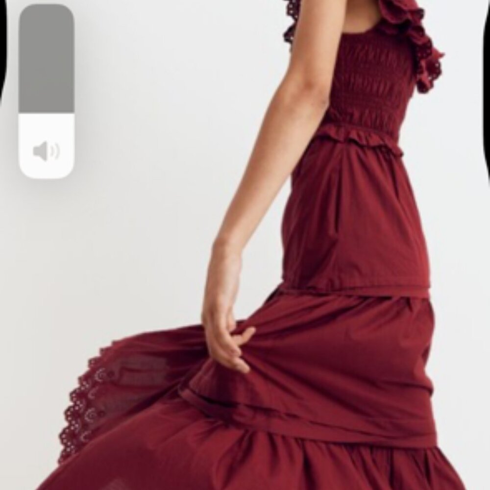 Madewell Lucie Embroidered Cotton Midi Dress